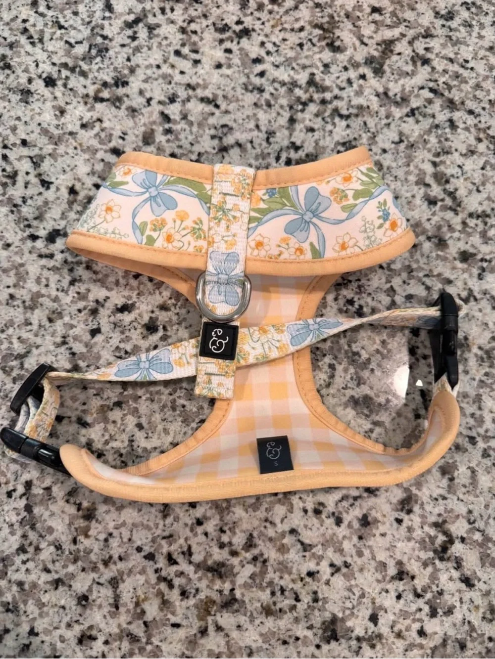 Lucy & Co Sunshine and Daffodils Reversible Harness Size Small (WORN ONCE)